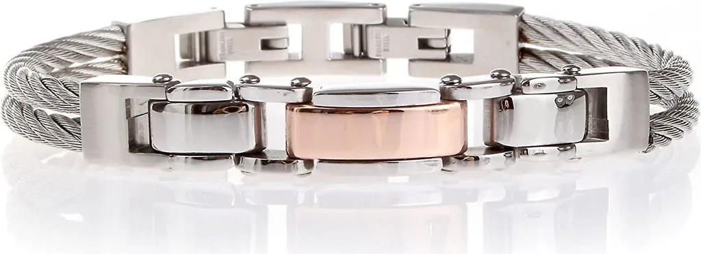 Regalo Uomo: Bracciale Acciaio Oro Rosa SB7489 19cm | Idea Esclusiva