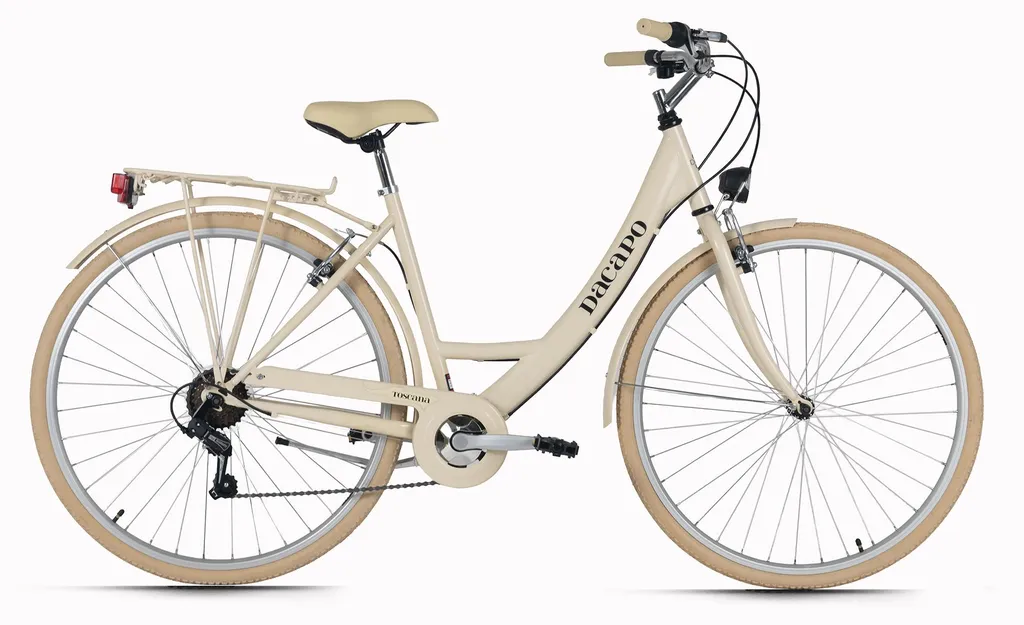 Vélo de ville Toscana 28 pouces avec 6 vitesses et cadre robuste 48 cm