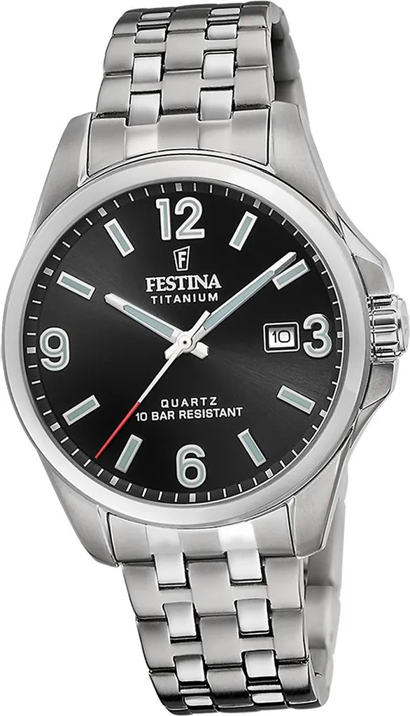 Festina Titanium F20696/3 Silver - Orologio Minimalista Uomo Nero