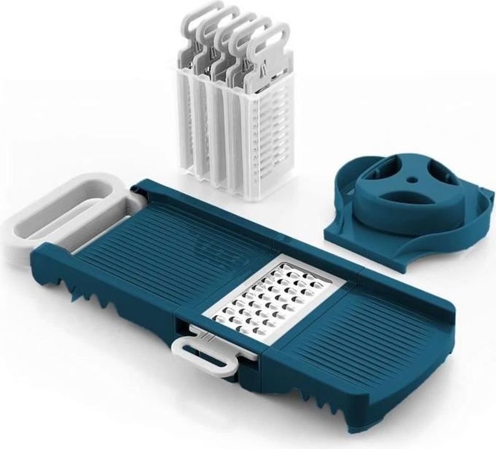 Klappbare Mandoline ARTHUR MARTIN AMM530 6 in 1 3 Reibenklingen und 3 Gemüseschneideklingen Edelstahl