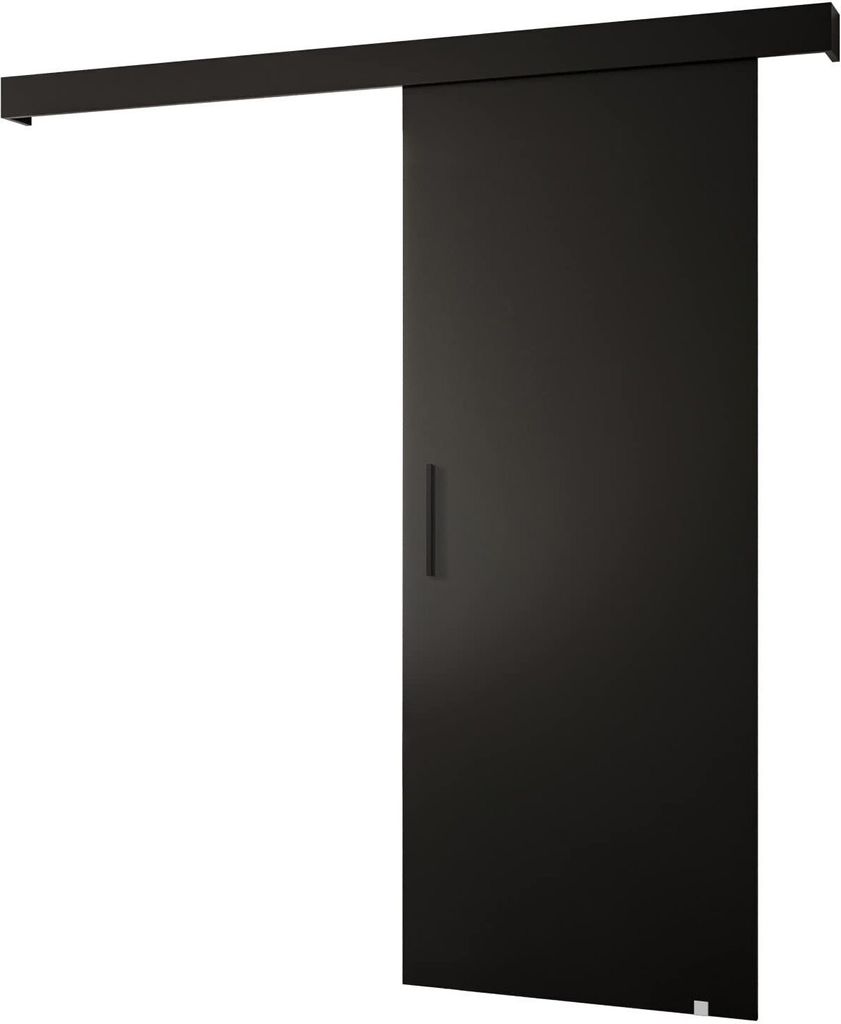 MEBLE KRYSPOL Salwador 1 Schiebetür, 70x204 cm, Schwarz , Schwarz , Schwarz