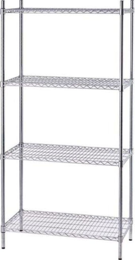 Lagerregal aus Chromstahl 610x455x1800 mm (BxTxH)