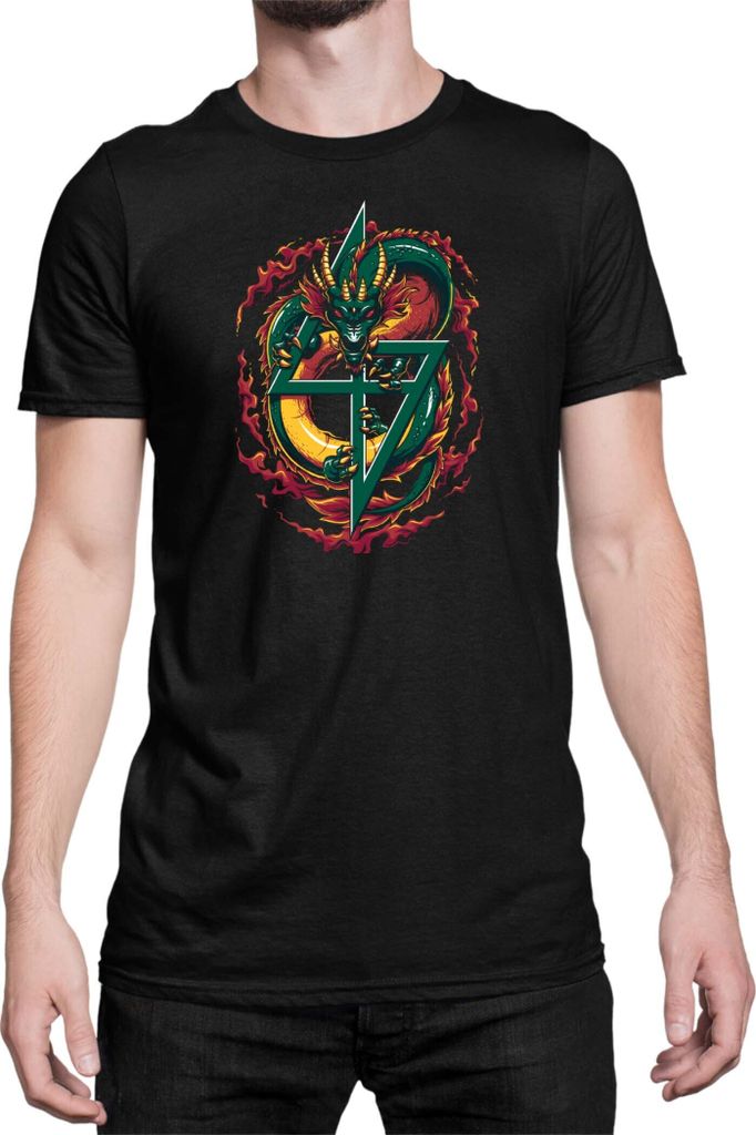 Herren T-Shirt Dragon Anime Manga Ball Z Shenron 05, Man M / Schwarz