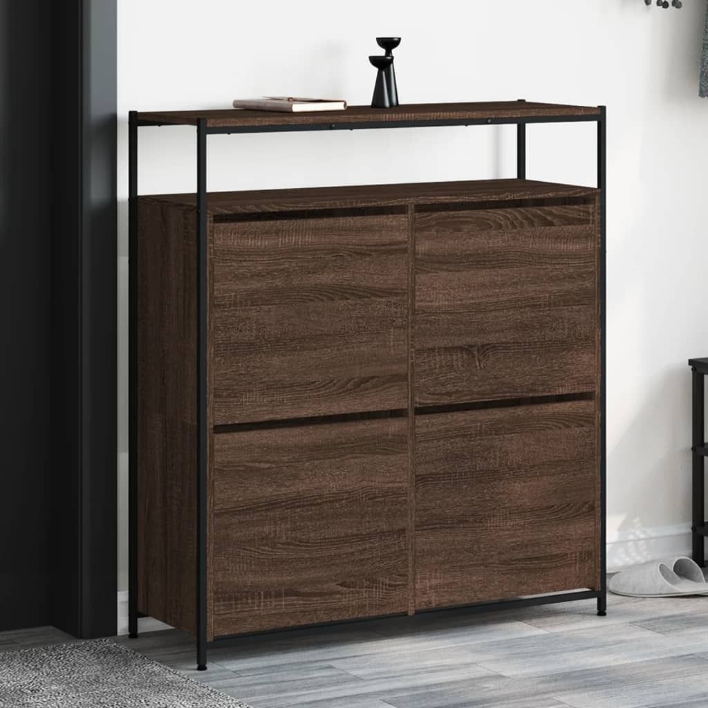 Botník s výklopnými zásuvkami Hnědý dub / 100 cm Obrázek produktu 