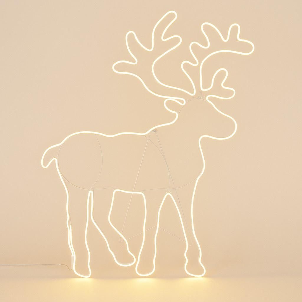 Neon-Dekolampe RENNTIER – 735 LED, Leuchtfigur für Innen