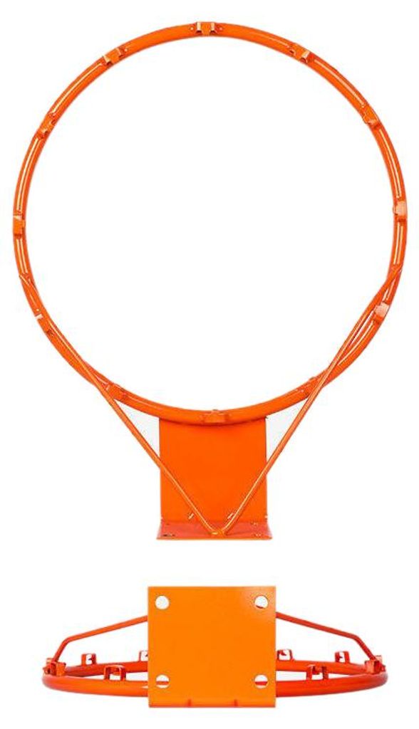 Wandmontierter Basketballkorb, orangefarbenes Stahlgehäuse, für Indoor- und Outdoor-Sportarten für Erwachsene