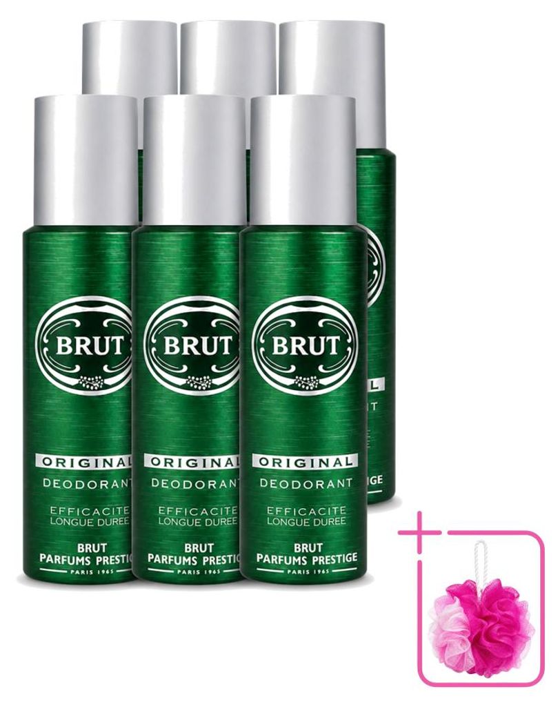 6 x Brut Original Deodorantspray - 200 ml - Productafbeelding 