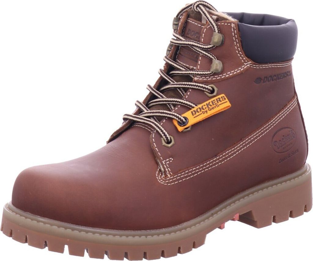 Dockers by Gerli Herren Leder Boots 53AX103 400470 Stiefel gefüttert braun , Schuhgröße:50 EU