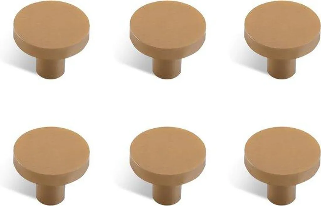Lot de 6 poignées de meuble cylindriques en aluminium pour décoration