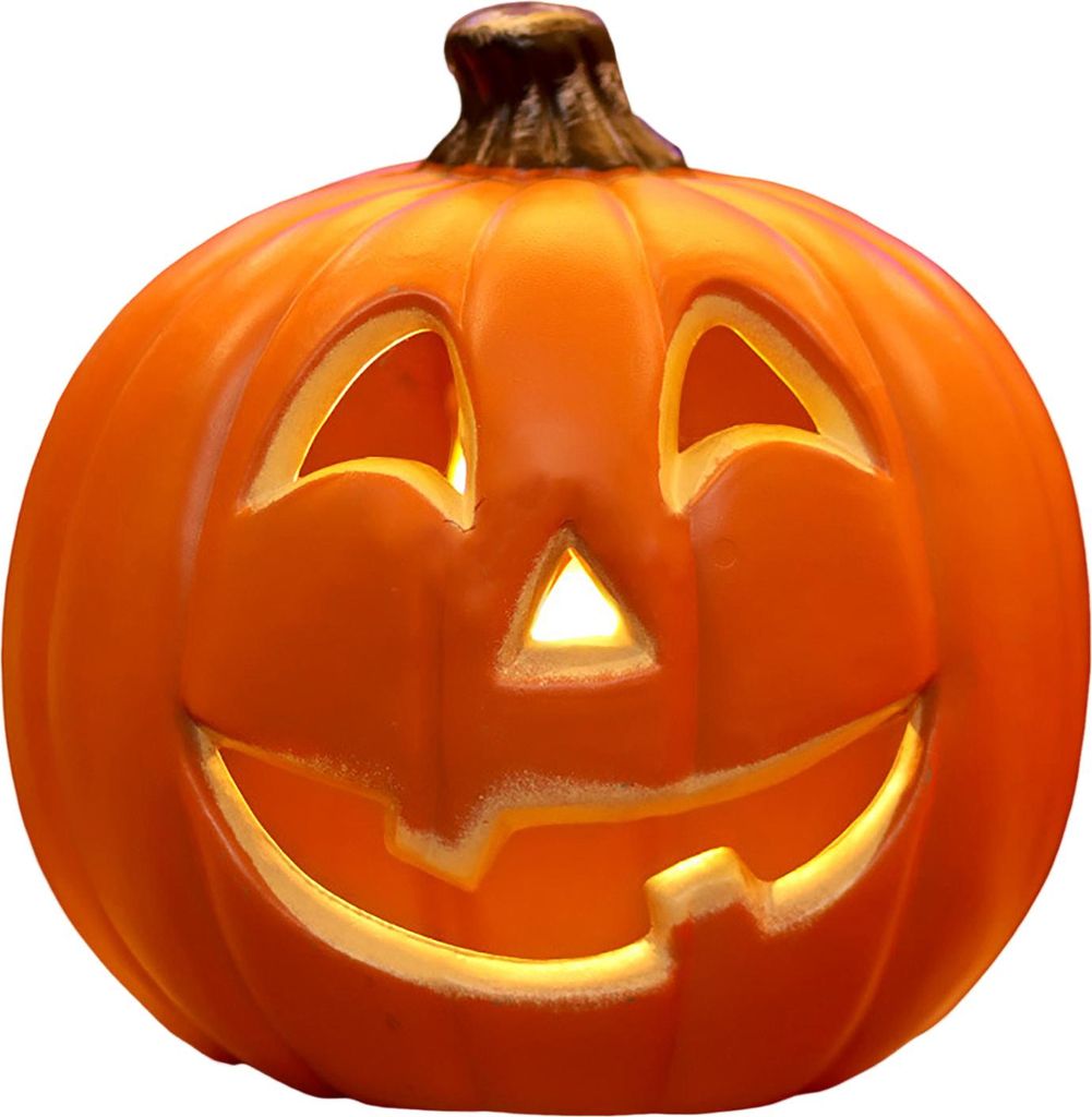 Halloween-Kürbislampe, gruselige leuchtende Kürbisfigur, leuchtender dekorativer Kürbis mit LED-Licht für Spukhaus, Halloween, Heim- und Garten...