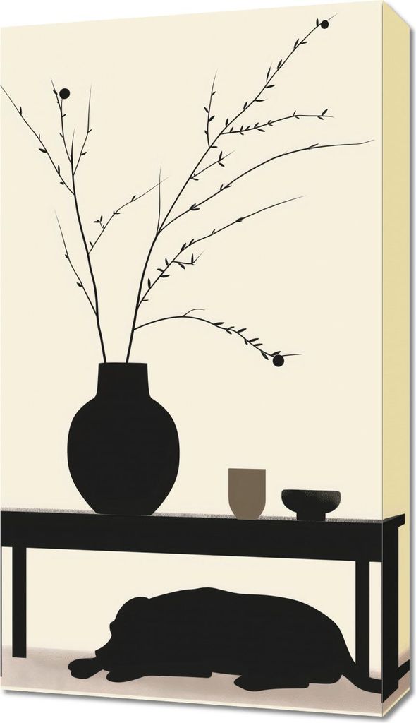 Bild 40x70cm Entspanne Hund