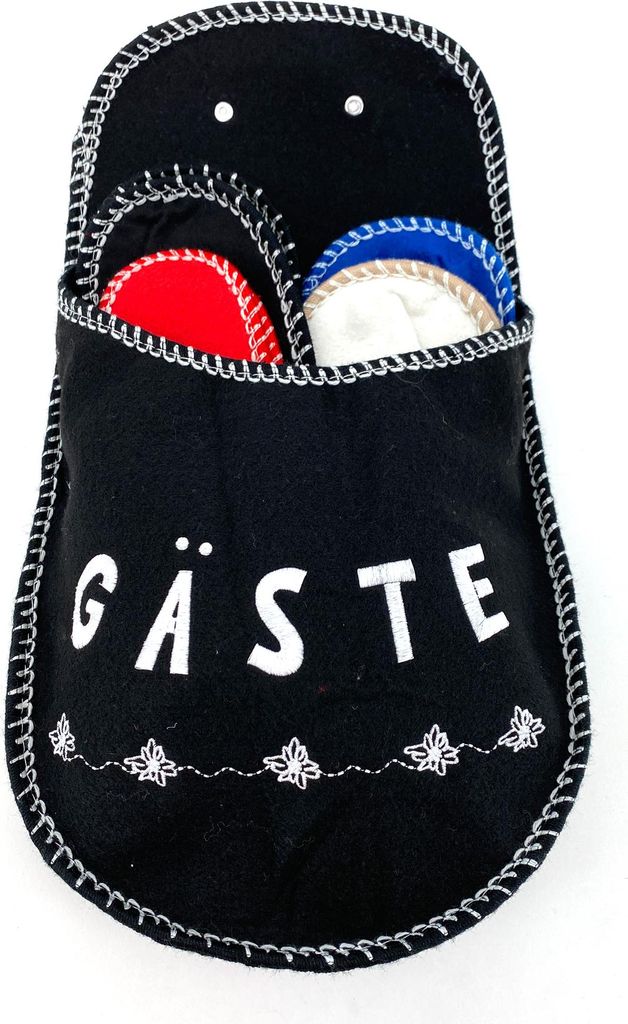 heimtexland ® Gästepantoffeln 4er Set Filz Gäste Hausschuhe Produktbild 