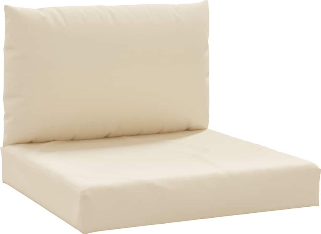 vidaXL Cuscino Pallet 2 pezzi tessuto Oxford beige Immagine del prodotto 