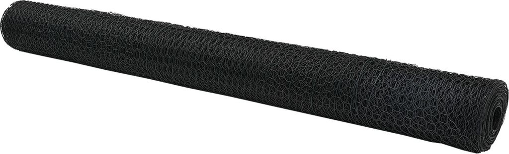 Möbel Sechseckzaun Grau 1.4x25 m Stahl - Metallzäune 42005541