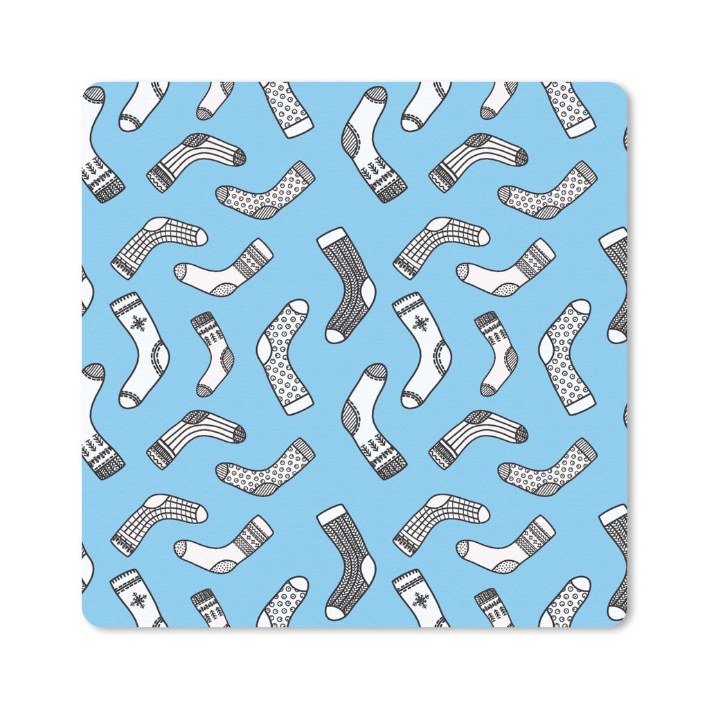 MuchoWow Mauspad Mousepad Socken - Schnittmuster - Vintage 30x30 cm - Mousepads - Maus Mat - Pad - Mausunterlage - Gaming