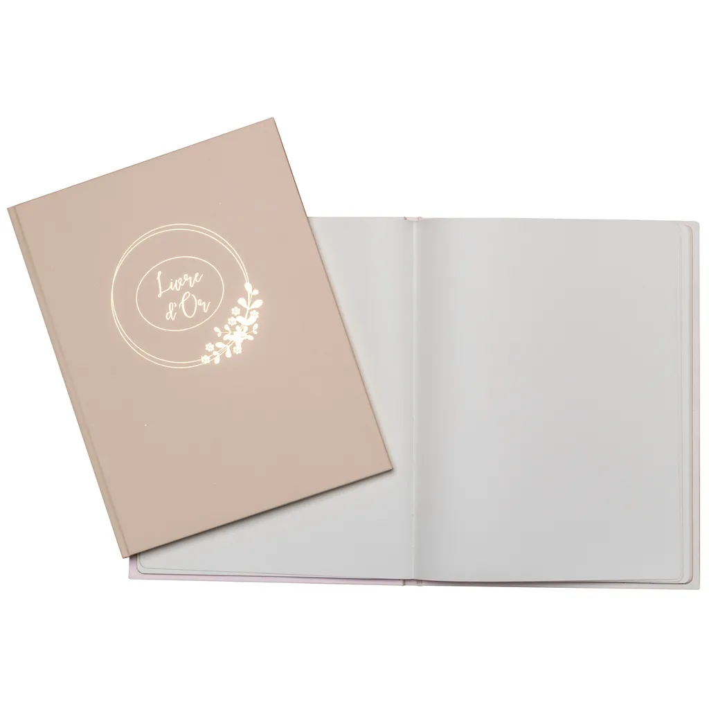 Livre d'Or Exacompta Ringflower Latte 47633E avec Finition Dorée - 4