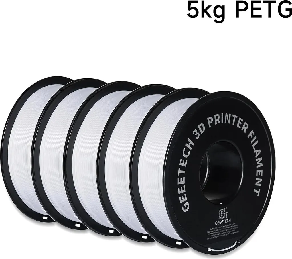 Filament PETG Blanc 1.75mm Haute Résistance - 343m pour Imprimante FDM