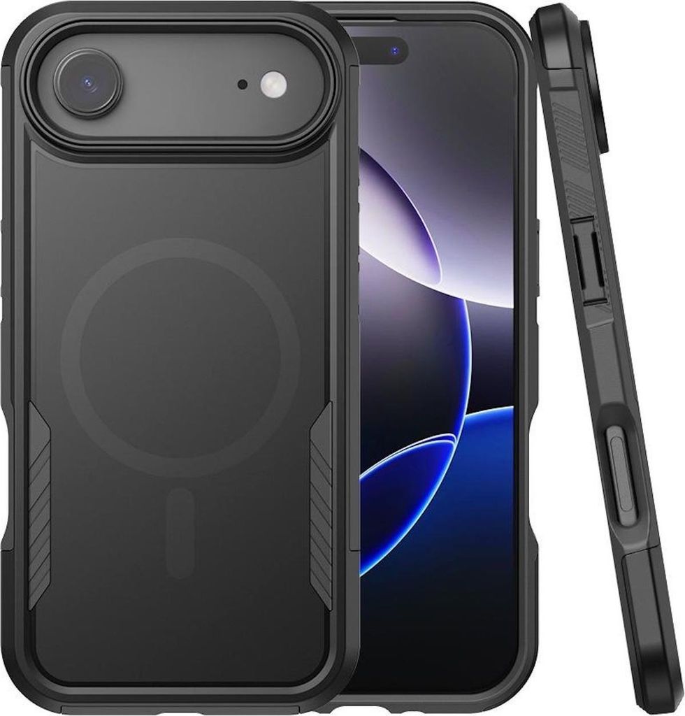 Für Apple iPhone 17 Air Kalebol 2 in 1 Matte Design MagSafe Schutz Hülle Schwarz