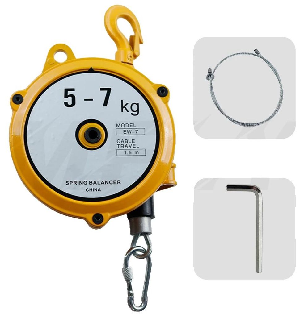 Federbalancer, 5-7kg Tragfähigkeit, 1,5m Kabellänge, 5-7KG Produktbild 