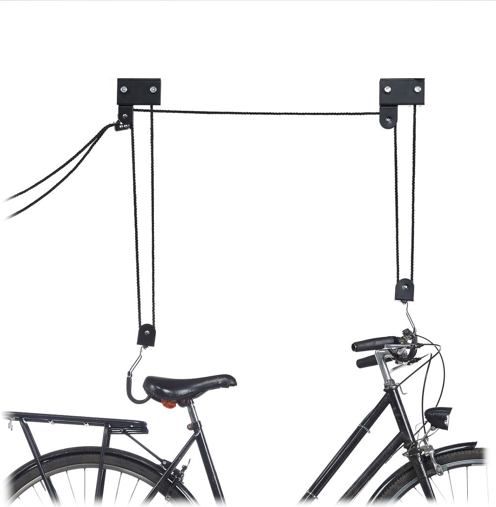 Relaxdays - Élévateur à câble pour vélos, capacité de Image du produit 