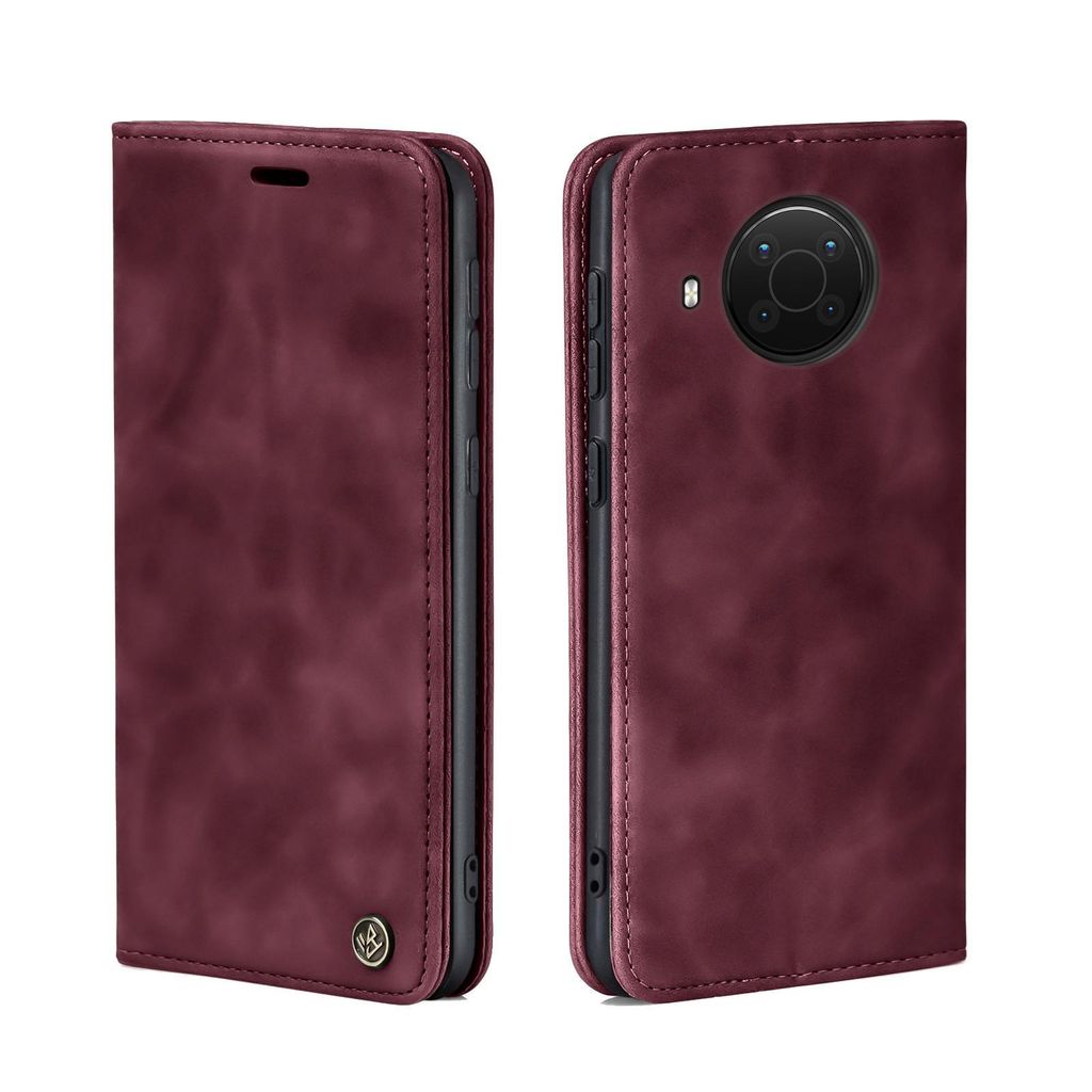 Handy Hülle für Nokia X10 / X20 Klapphülle Bookcase Flip Cover Handy Tasche Etui Farbe: Weinrot