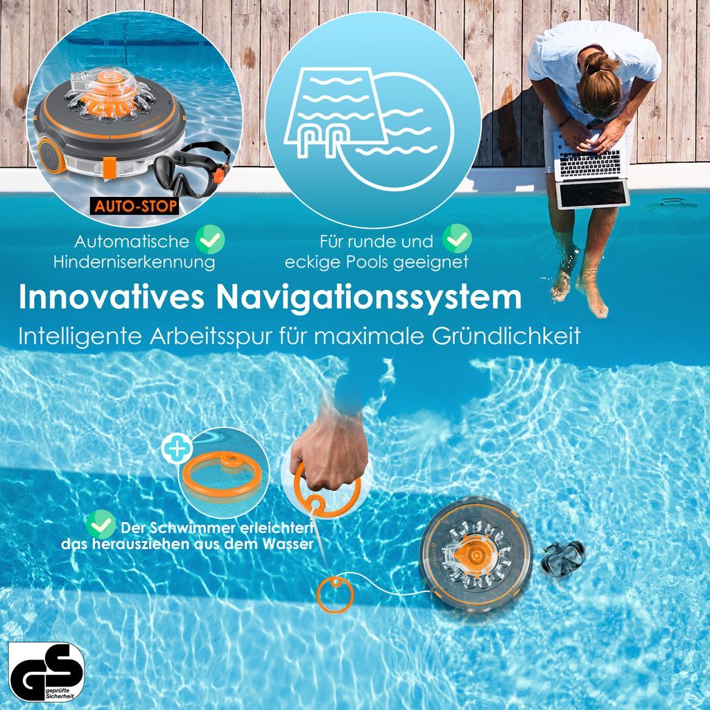 KESSER® Poolroboter Poolreiniger Akku Aqua-9000 inkl. Produktbild 13