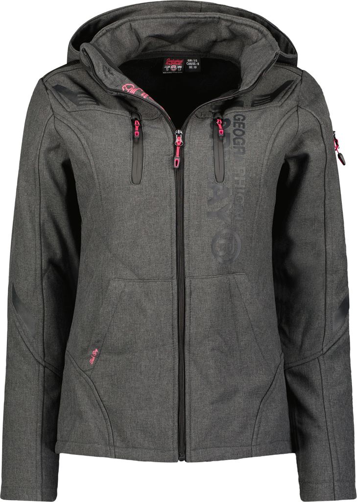 Geographical Norway Damen Softshelljacke Truffe Funktions Outdoor Jacke, Dunkelgrau, Größe M