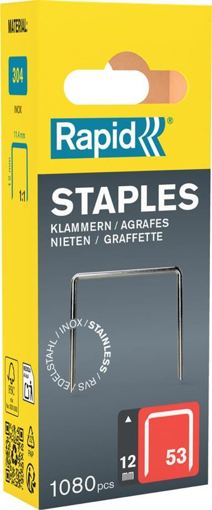 Rapid Tools 40109512 Rapid Feindrahtklammern Typ 53, 12 mm, Image du produit 