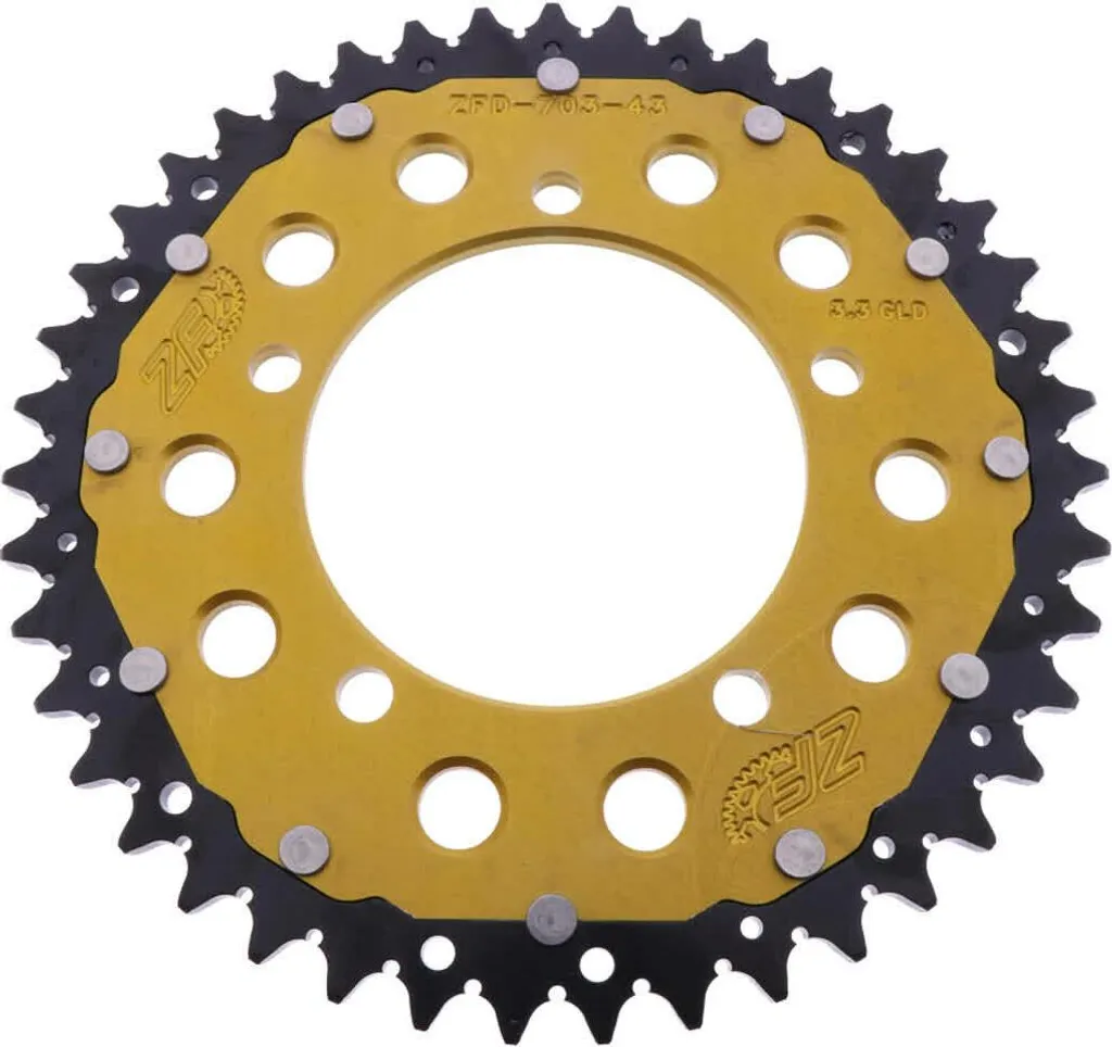 Couronne 43 dents ZF Pitch 520 pour Aprilia : performance et endurance