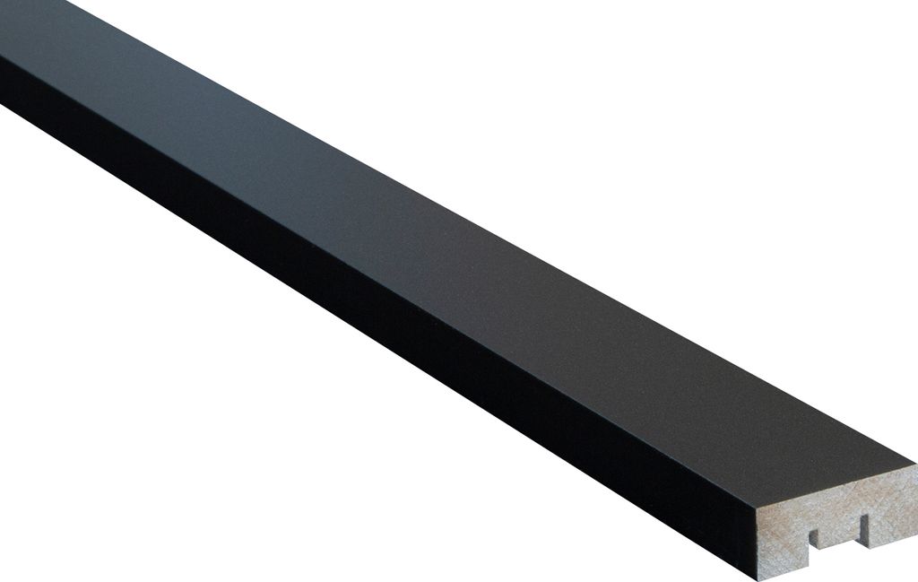 HEXIM 2,7m Lamellen MDF Holz - Lamellenwand Raumteiler Top Design Holzlamellen Wandverkleidung - (8 Stück - Black Edition) Sonnenschutz Hotel Design