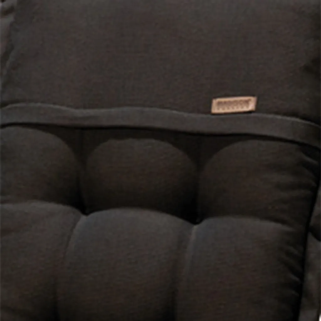 Housse de tabouret extensible noire Rib Black F115 pour chaise haute