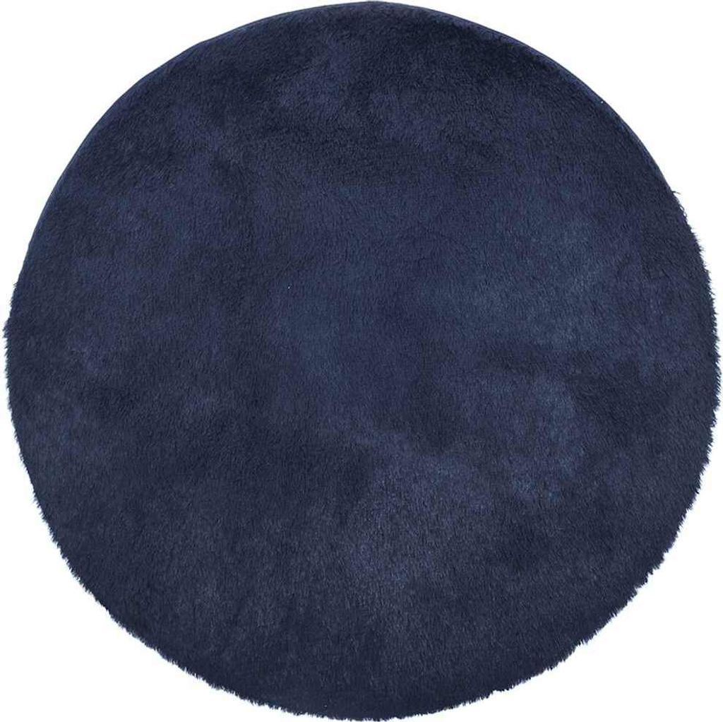 Teppich Shaggy Hochflor NAVARRA Marineblau 160x160 cm Polyester