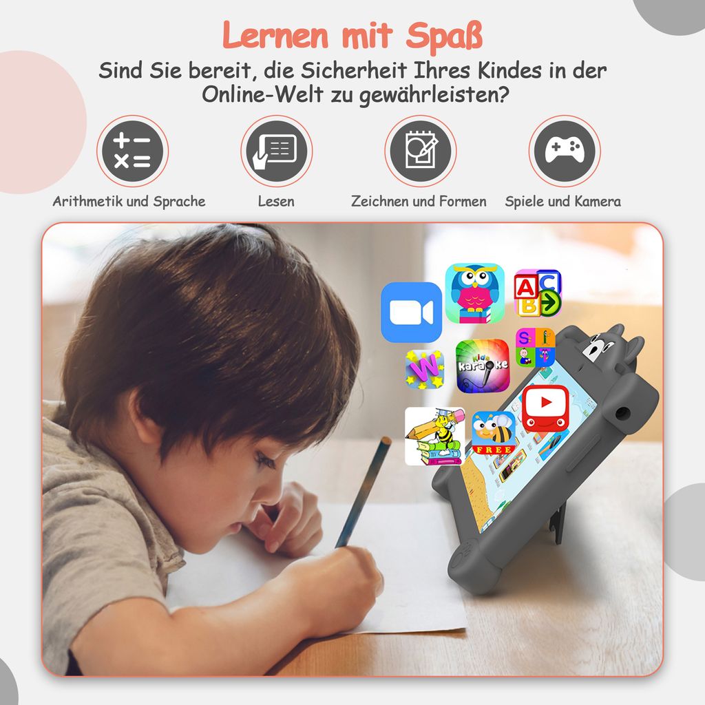 Olvy Kinder Tablet Android 13 Tablet für Kinder 96GB, WiFi, Produktbild 5