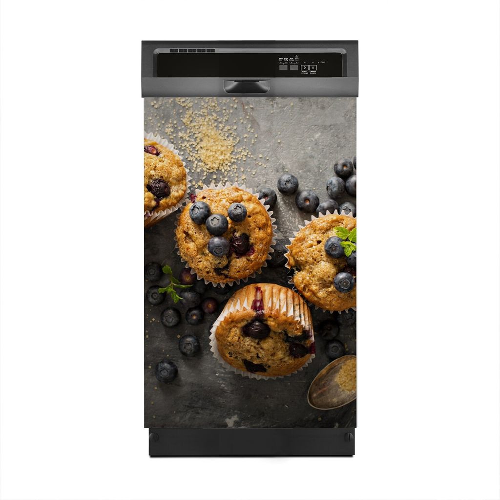 Magnete Dekorative 45x70 cm Küche Magnetmatte Spülmaschine - Blaubeer-Muffins