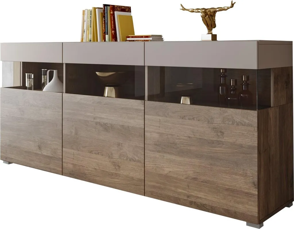 Buffet Buffet Salle à Manger Fanna Marron 180 cm - 3 Étagères