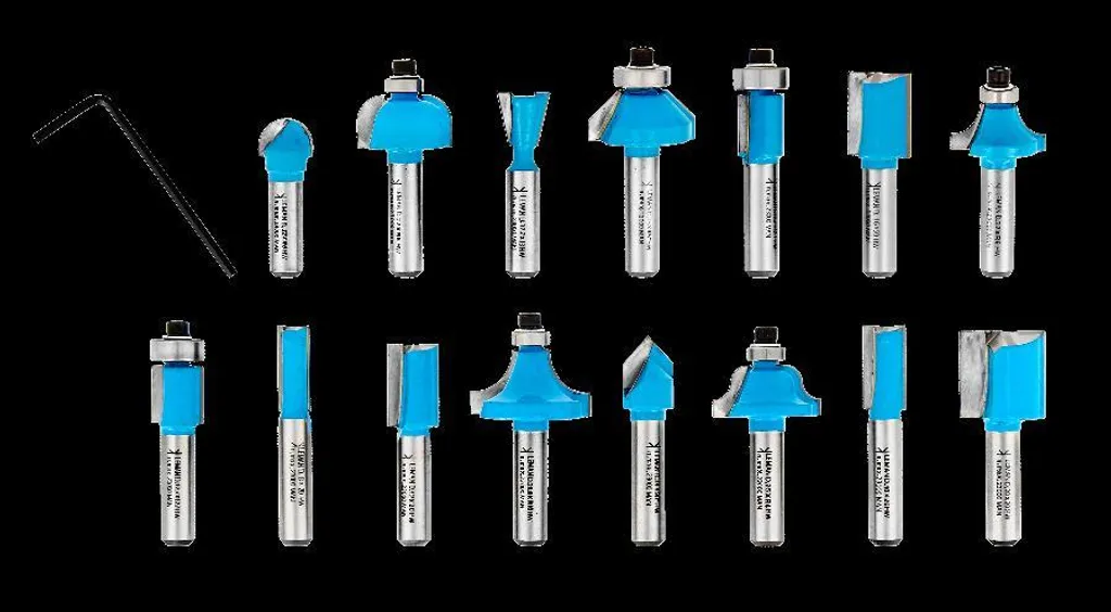 Coffret de 14 mèches à défoncer LEMAN 428.700.14 pour queue de 8 mm