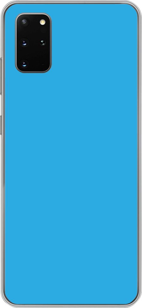 MuchoWow Handyhülle Schutzhülle Hülle für Telefoonhoesje Samsung Galaxy S20 Plus Blau - Licht - Farben Silikon Softcase Handy Hülle - Hartsc...