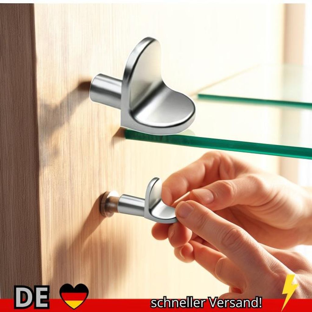 20 Stück 5 Mm L-förmige Regalstützbolzen: Befestigen Sie Holz- Glasplatten
