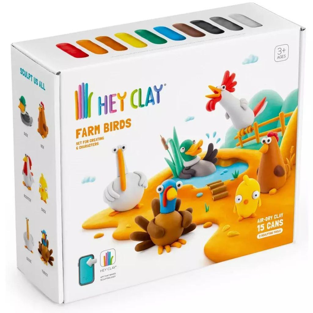 HEY CLAY Modelína - Ptáci z farmy Obrázek produktu 