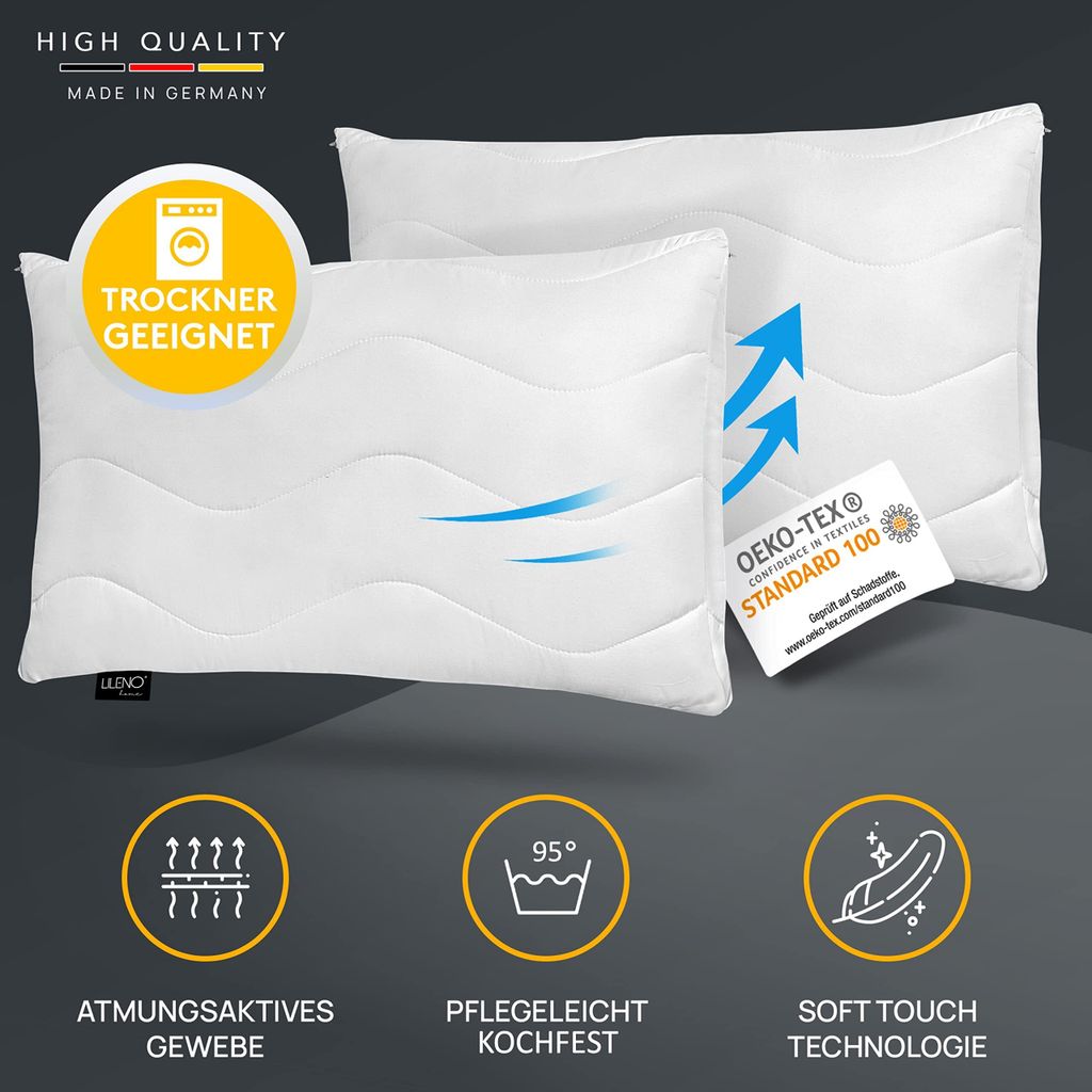 LILENO HOME Kopfkissen 40x60 cm [4er Set] als Produktbild 