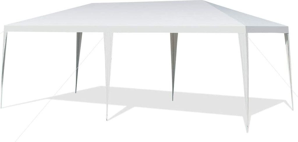 6x3m Gartenpavillon, Gartenzelt Wasserdicht, Partyzelt mit Metallstruktur, Pavillon für Party Hochzeit Festival Markt, Pop Up pavillon Weiß