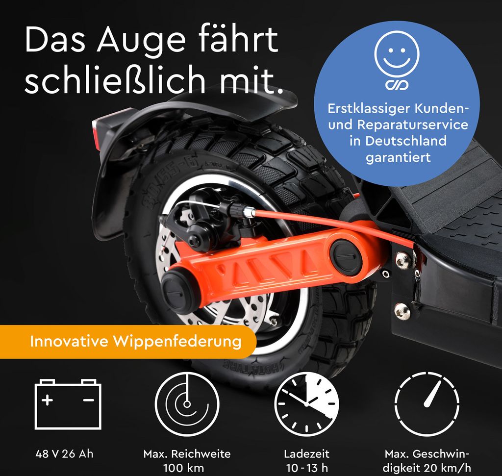 Joyor S5 PRO mit Straßenzulassung (ABE) offroad E-Scooter Produktbild 3