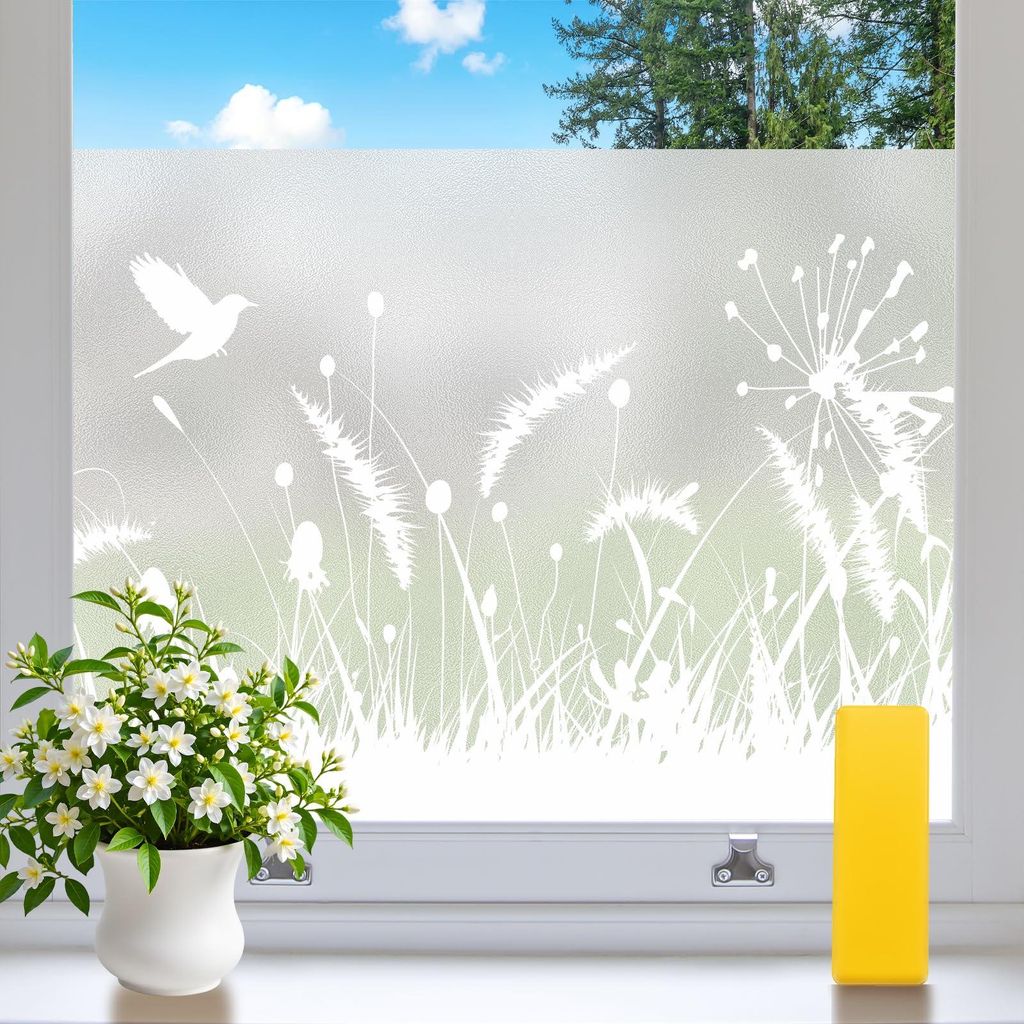 Sichtschutzfolie, blickdicht, Milchglas, statisch, 105x200 cm