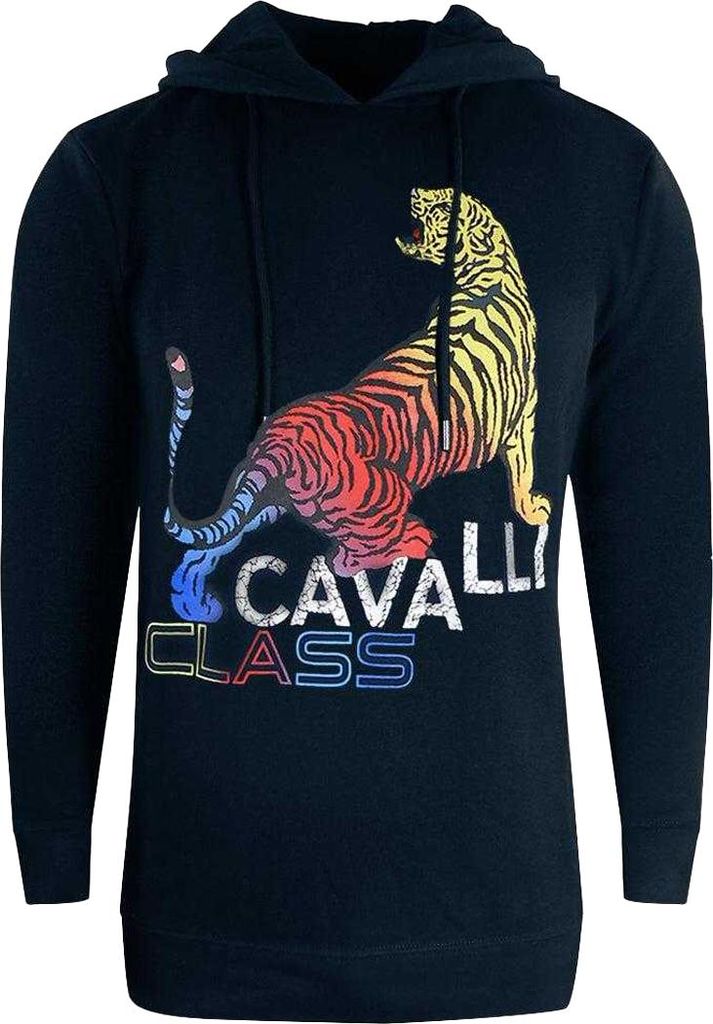 Cavalli Class - Kapuzenpullover für Herren/Damen Uni, Logo SY1445 (XXL) (Marine)