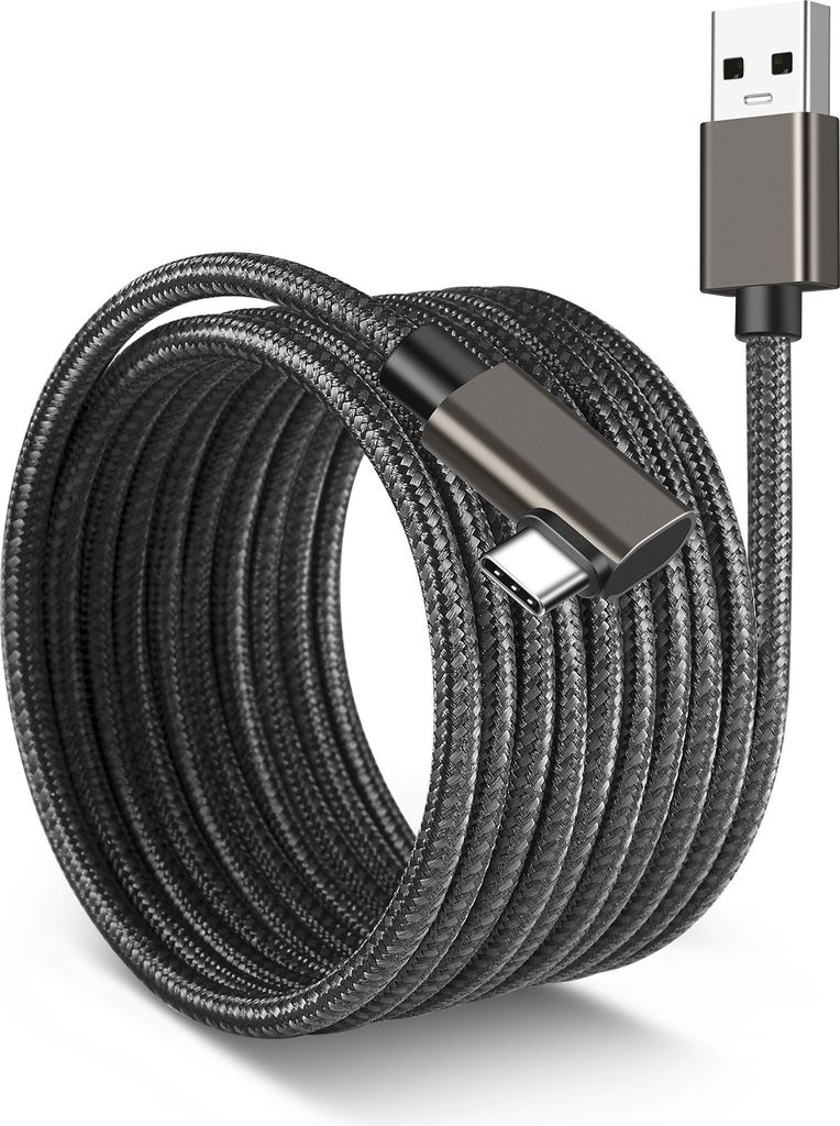INF Link-Kabel – VR-Kabel kompatibel mit Oculus Quest 2 Dunkelgrau 5 m