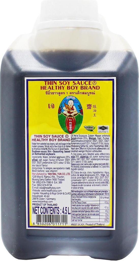Healthy Boy Thai Dünne Sojasauce 4,5L