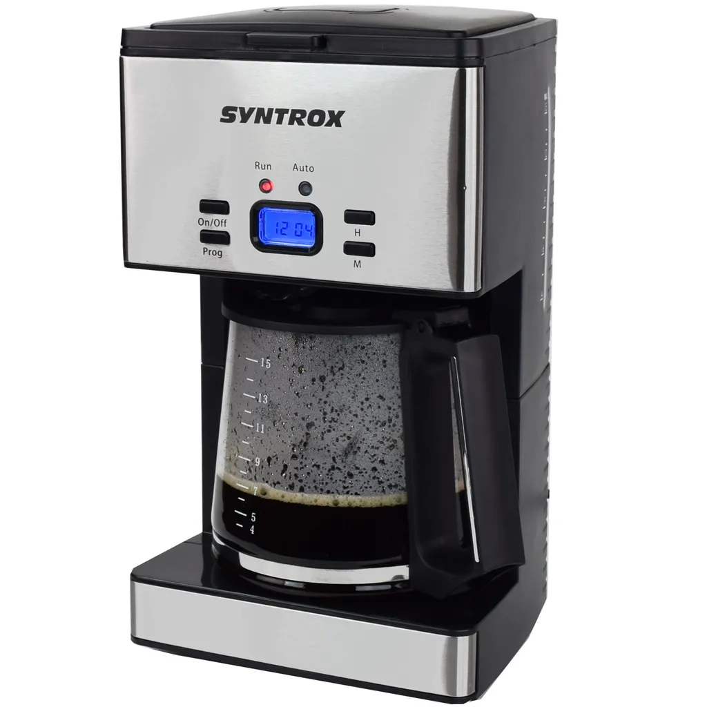 Machine à café Syntrox programmable en inox brossé et écran digital - 9