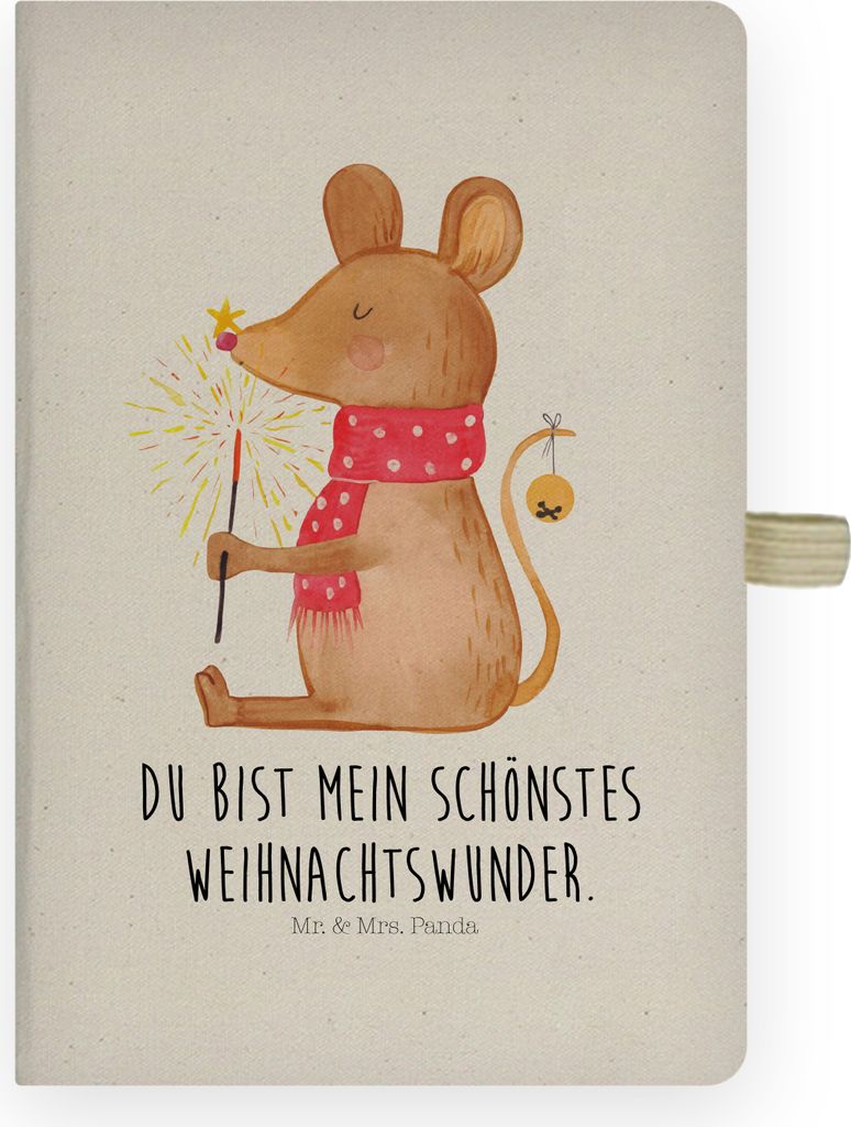 Mr. & Mrs. Panda Tagebuch Maus Weihnachten - Transparent - Geschenk, Skizzenbuch, Frohe, hardcover notizbuch, Weihnachtsgruß, Weihnachtsmotiv, Jou...