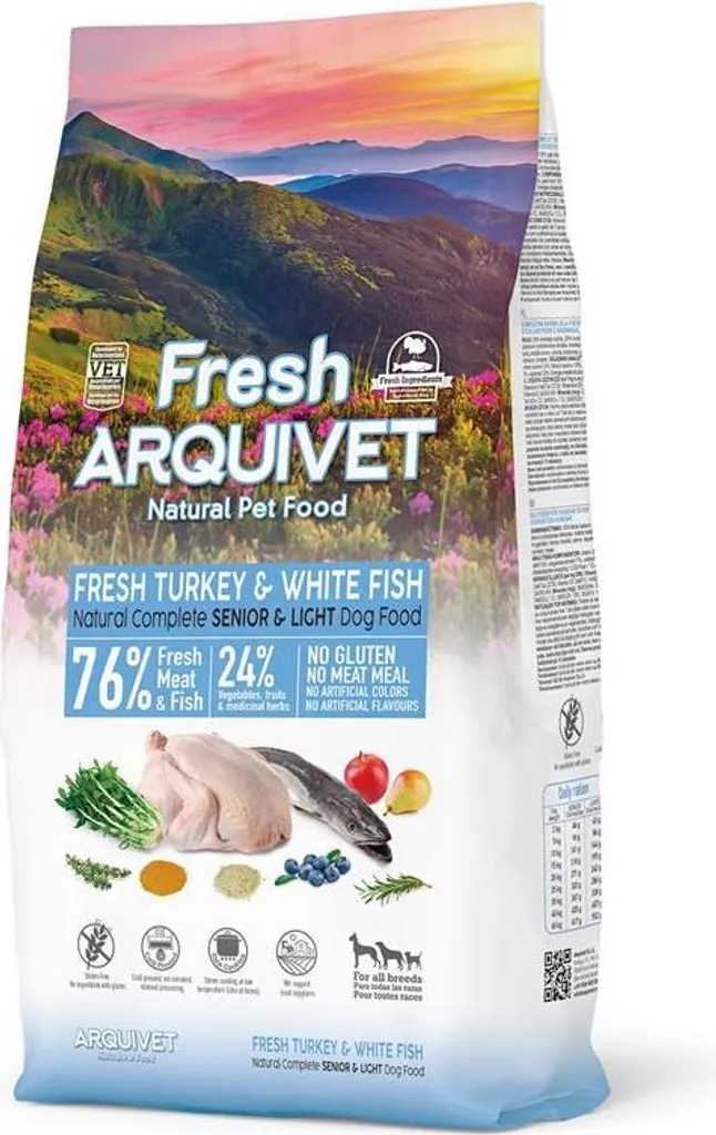Croquettes Chien Âgé 10 kg - Arquivet Fresh pour Vitalité et Santé
