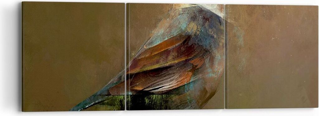 Bild auf Leinwand - Leinwandbild - Vogel Natur - 90x30cm - Wand Bild - Wanddeko - Wandbilder - Leinwanddruck - Bilder - Kunstdruck - Wanddekoration...